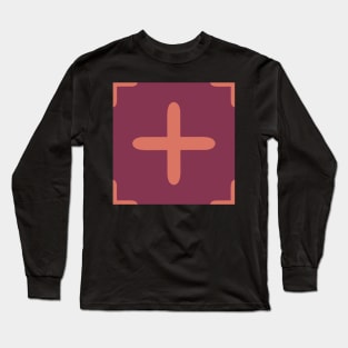 Blush and purple geo crosses Long Sleeve T-Shirt